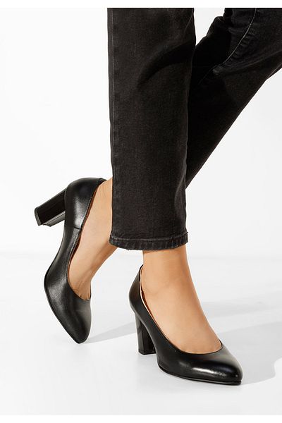 B T Shoes Pantofi Dama Piele Naturala Acerra Negri