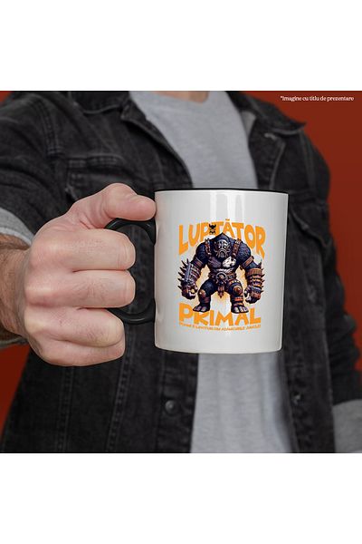 StoryGift Romania Primal Fighter Robot Mug. Fists and kicks from the depths, 330ml, Ceramic with , With ,STG