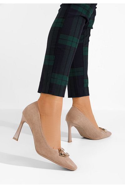 B T Shoes Pantofi Cu Toc Subtire Xeresa Kaki
