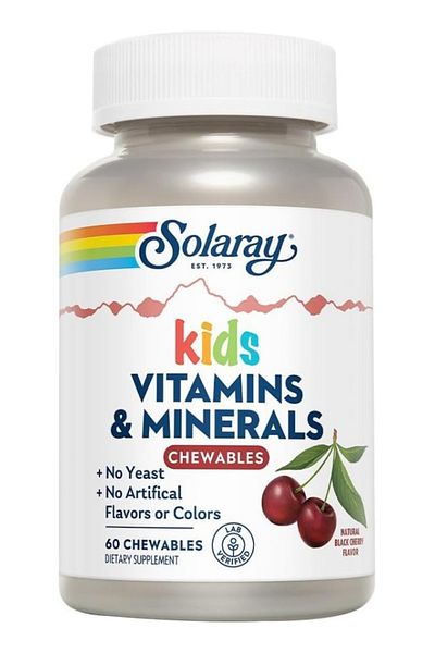 Solaray Children's Vitamins & Minerals Chewable, 60 Tablets