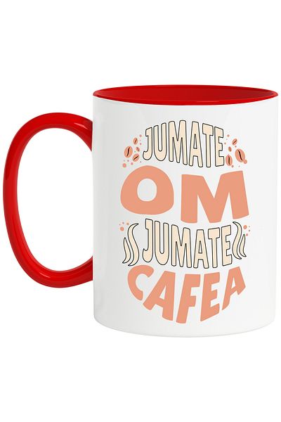 StoryGift Romania Half Man, Half Coffee Morning Energy Aroma Mug, 330ml, Ceramic with Handle, With