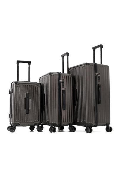 Giordano Hardside Luggage Trolley 3-Piece Set-D.Grey