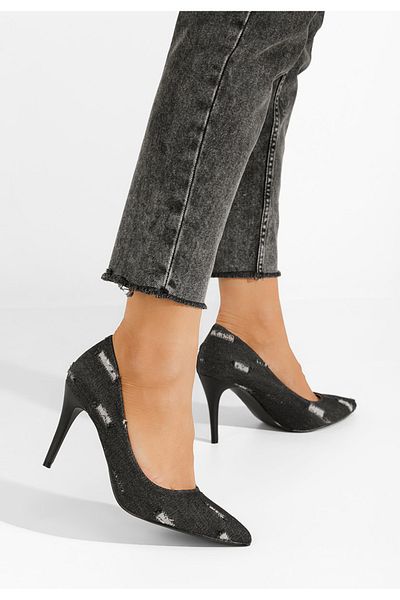 B T Shoes Tamena Black Stiletto Heels