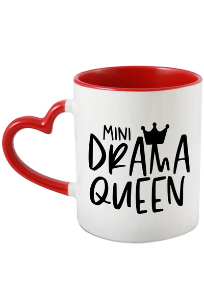 StoryGift Romania Cana Cu O Coroana Regala Si Textul In Engleza "mini Drama Queen" - Miniregina Dr, Cu ,stg