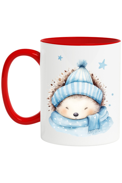 StoryGift Romania Cana Cu Un Arici Care Doarme | Ilustratie | Caciula | Fular | Stelute | Somn | O, Cu ,stg