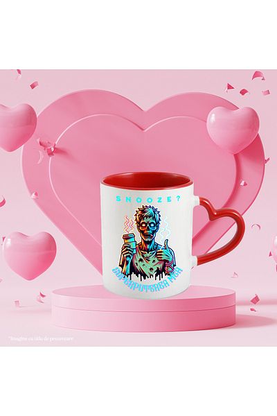 StoryGift Romania Zombie coffee mug snoose_ my superpower, 330ml, Ceramic with Heart Handle Ro, With, STG.