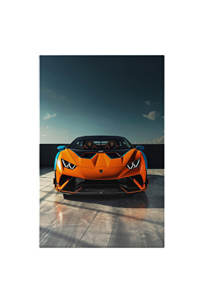 StoryGift Romania Tablou Canvas Lamborghini Masina De Lux Portocalie Cu Inter...