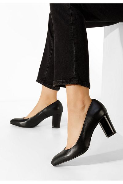 B T Shoes Pantofi Dama Piele Naturala Acerra Negri