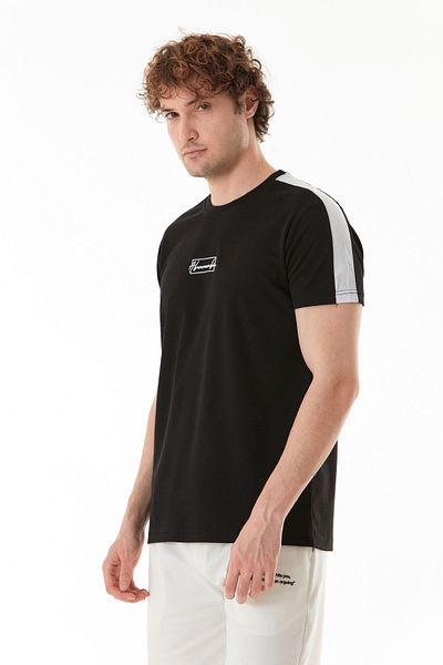 Fulla Moda Abercreombie Printed Sleeve Stripe T-Shirt
