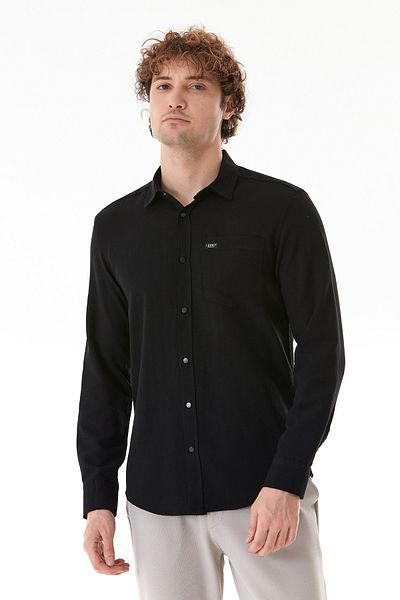 Fulla Moda I Don`T Crested Snap Pocket Shirt