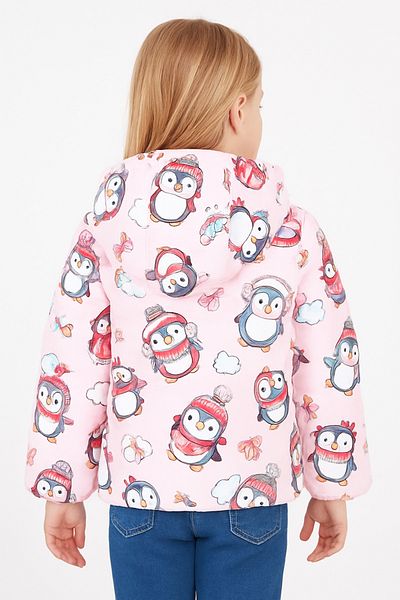 Firststops Sports Girl's Fleece Furry Hooded Penguin Candy Coat Parka