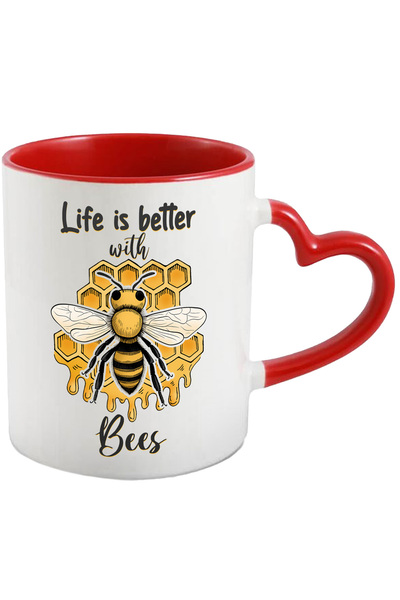 StoryGift Romania Cana Cu Albina Cu Mesajul "life Is Better With Bees", Viata...