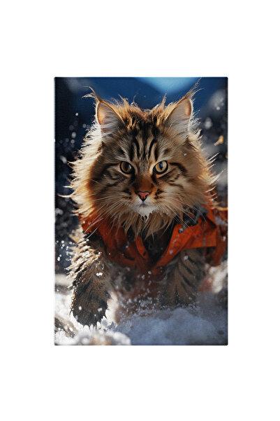 StoryGift Romania Tablou Canvas: Înghețul Apei Strajnica Săritură În Zăpadă A...