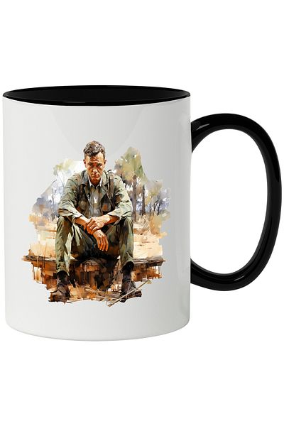 StoryGift Romania Forrest Gump Mug, Famous Fictional Character, Movie, Multicolor 330 ml, Ceramic, With