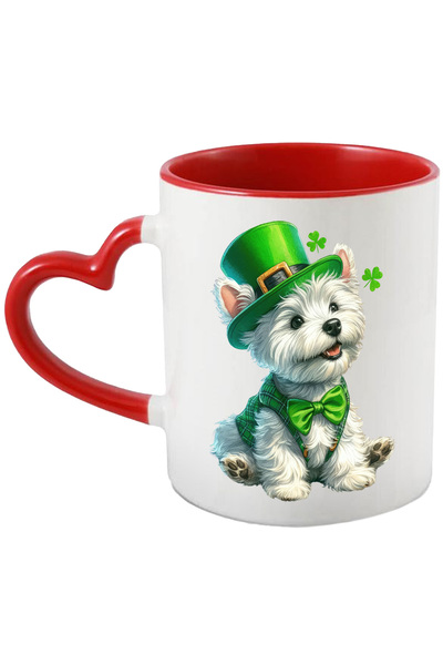 StoryGift Romania Cana Cu Un Catelus Alb Fericit | Blanos | Sarbatoare | Ilus...