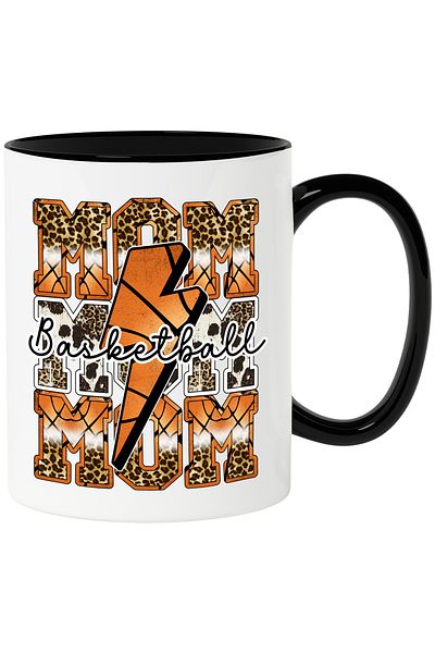 StoryGift Romania Lightning mug with the message "Basketball", basketball, illustration, sport, passion, efo, With ,STG