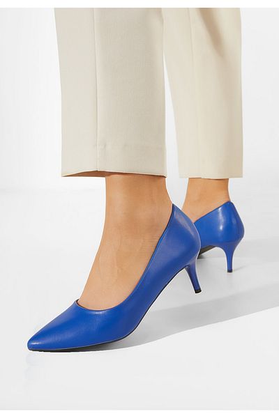 B T Shoes Pantofi Cu Toc Mediu Albastri Modena