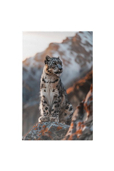 StoryGift Romania Tablou Canvas: Râs, Animal Sălbatic Pe Stâncă, Exemplar Rar...