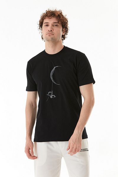 Fulla Moda Astronaut Printed Crew Neck T-Shirt