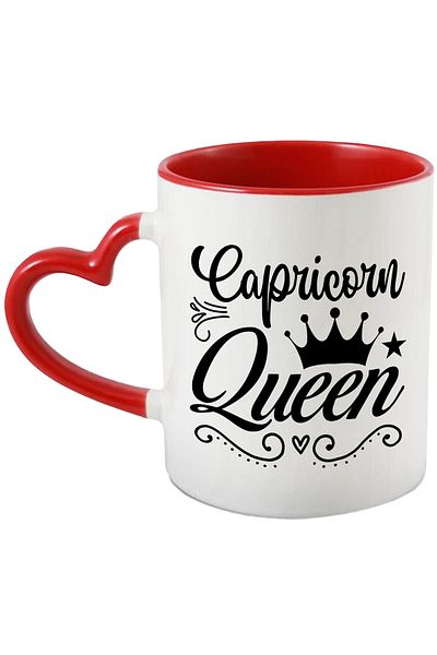 StoryGift Romania Capricorn zodiac sign mug, illustration, zodiac sign, astrology, symbol, sign, queen, co, With, STG