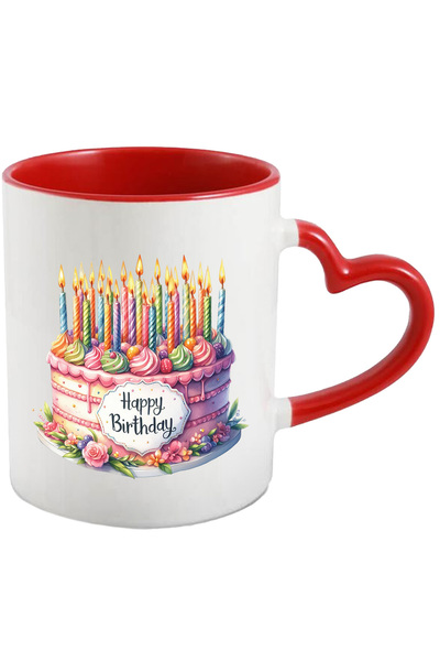 StoryGift Romania Cana Cu Un Tort Pe Care Scrie "happy Birthday | Ilustratie ...