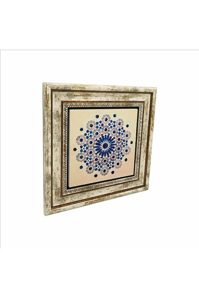 Sadrazam Geometric Pattern Printed Natural Stone Painting (25 X 25 Kd-62)