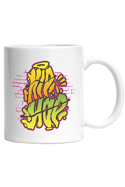 StoryGift Romania Cana Cu Mesaj Hip Hop, Ilustratie Graffiti, Zid, Caramida, Multicolor 330 Ml, Ce, Cu ,stg