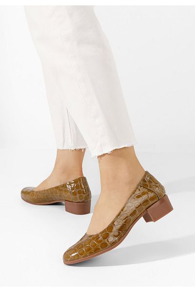 B T Shoes Pantofi Cu Toc Mic Montremy V5 Camel