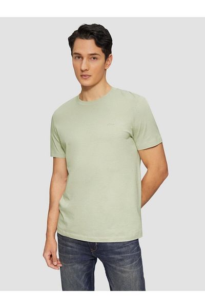 s.Oliver Men's Short-sleeved T-shirt With Logo And Regular Fit, Beige, 3xl