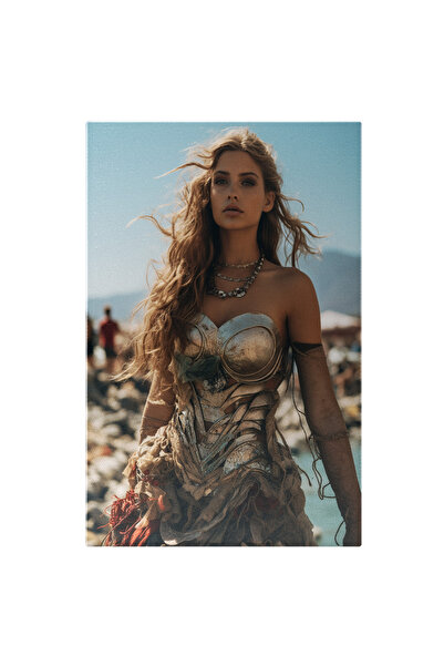 StoryGift Romania Tablou Canvas: Model Războinică- Portret De Femeie Pictura ...