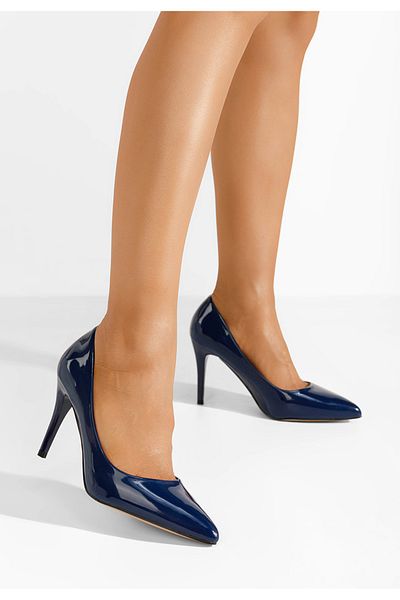 B T Shoes Pantofi Stiletto Lacuiti Paolla Albastri
