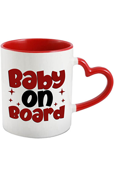 StoryGift Romania Cana Cu Textul "baby On Board" - Bebelus La Bord Masina Gri...