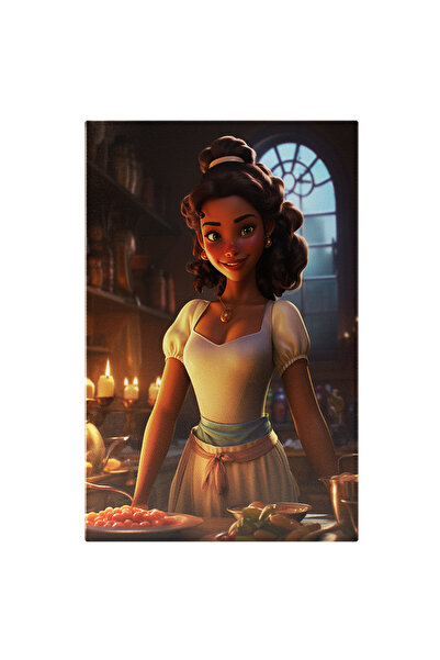 StoryGift Romania Tablou Canvas: Portret Femeie Și Masă Cu Preparate- Persona...