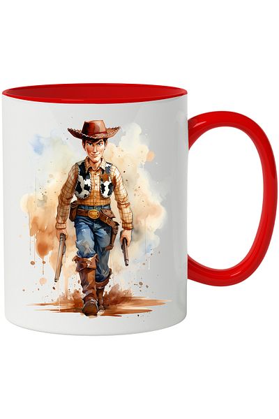 StoryGift Romania Toy Story Mug, Woody, Serif, Guns, Sand, Rain, Hat, Multicolor 33, With
