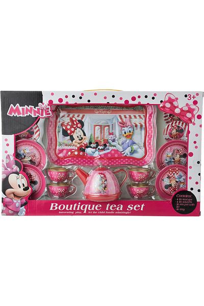 MINNIE طقم شاي بوتيك للبنات، مقاس 32*22*10 سم