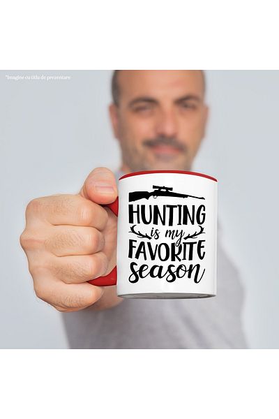 StoryGift Romania Mug for hunting enthusiasts - shotgun with Red Handle, With Red Handle STG, STG, STG