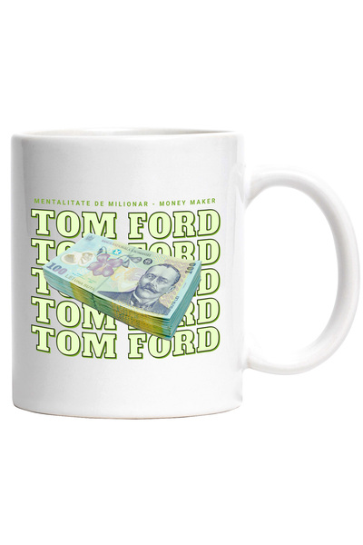 StoryGift Romania Cana __tom Ford_ - 100 Lei Romanesti, 330ml, Ceramic Cu Man...