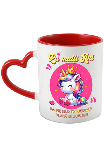 StoryGift Romania Cana La Multi Ani, Unicorn Printesa Aniversare, 330ml, Cera...