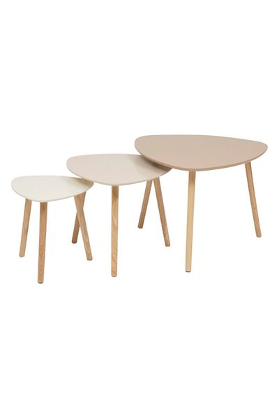 Atmosphera 3-Piece Mileo Triangular Nesting Table 65.5 x 9.5 x 68.2 cm