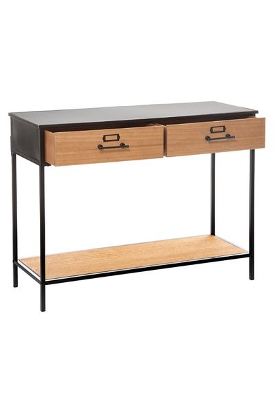 Atmosphera Baris 2-Drawer Rectangular Console Table 84.5 x 38 x 112 cm