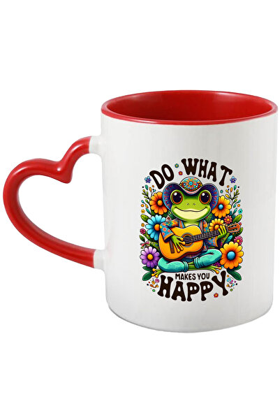 StoryGift Romania Cana Cu Mesajul "do What Makes You Happy", Stilul Hippie, Cultura, Ilustratie, P, Cu ,stg
