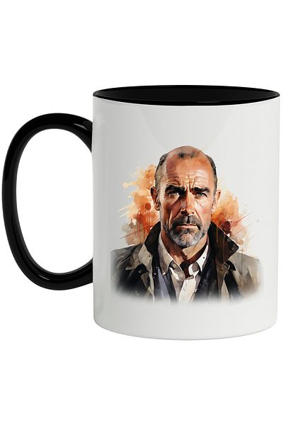 StoryGift Romania Mug With Liam Cunningham, Actor, Celebrity, Hollywood, Multicolor 330 ml, Ceram, With ,STG