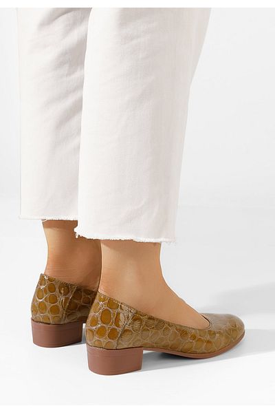 B T Shoes Pantofi Cu Toc Mic Montremy V5 Camel