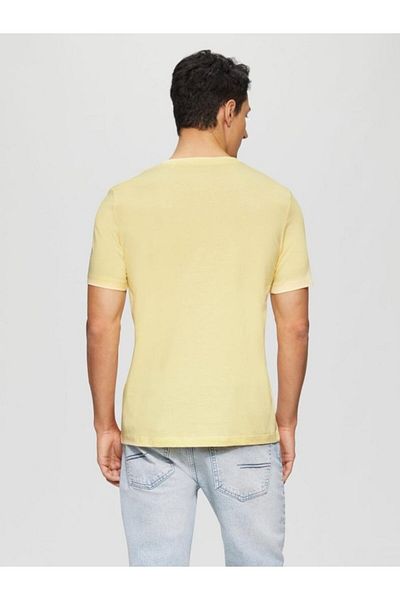 s.Oliver Men's Short-sleeved T-shirt With Logo And Regular Fit, Yellow, 3xl