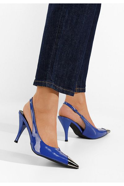 B T Shoes Pantofi Stiletto Slingback Rachel Albastri