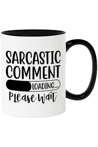 StoryGift Romania Mug with the text "Sarcastic comment is loading... Please wait" - funny comic c, With