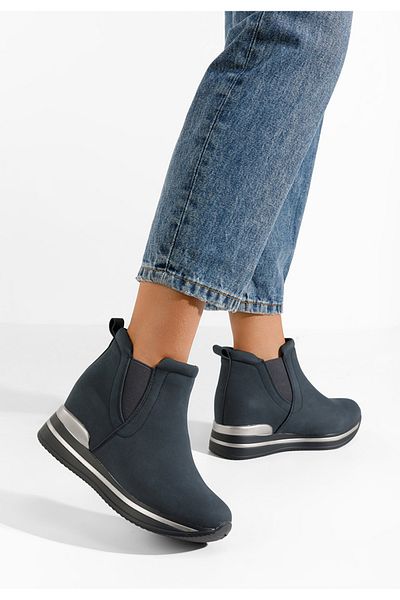 B T Shoes Sneakers Dama Cu Platforma Ascunsa Sanera V2 Navy