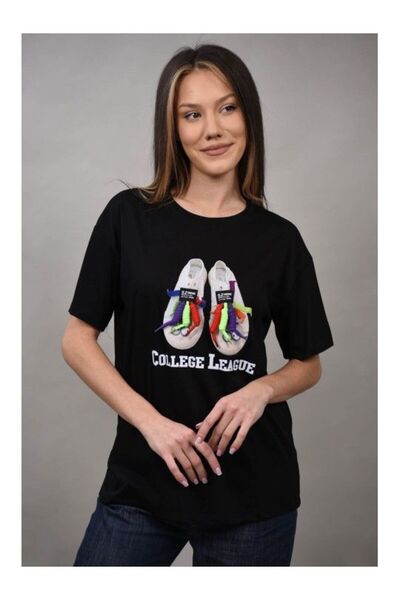 Cocco Rossa ΜΠΛΟΥΖΑ ΜΕ ΤΥΠΩΜΑ NEBULARY ΤΕΝΙΣ Μαύρο M-L