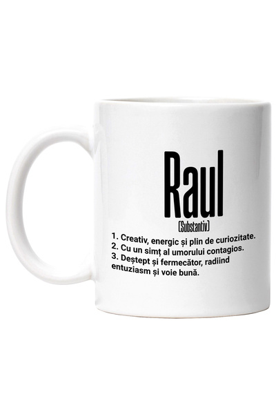 StoryGift Romania Cana Cu Numele Raul, Cu Mesaj Motivational, Creativ, Energi...