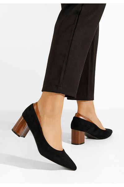 B T Shoes Pantofi Cu Toc Gros Kiori V2 Negri